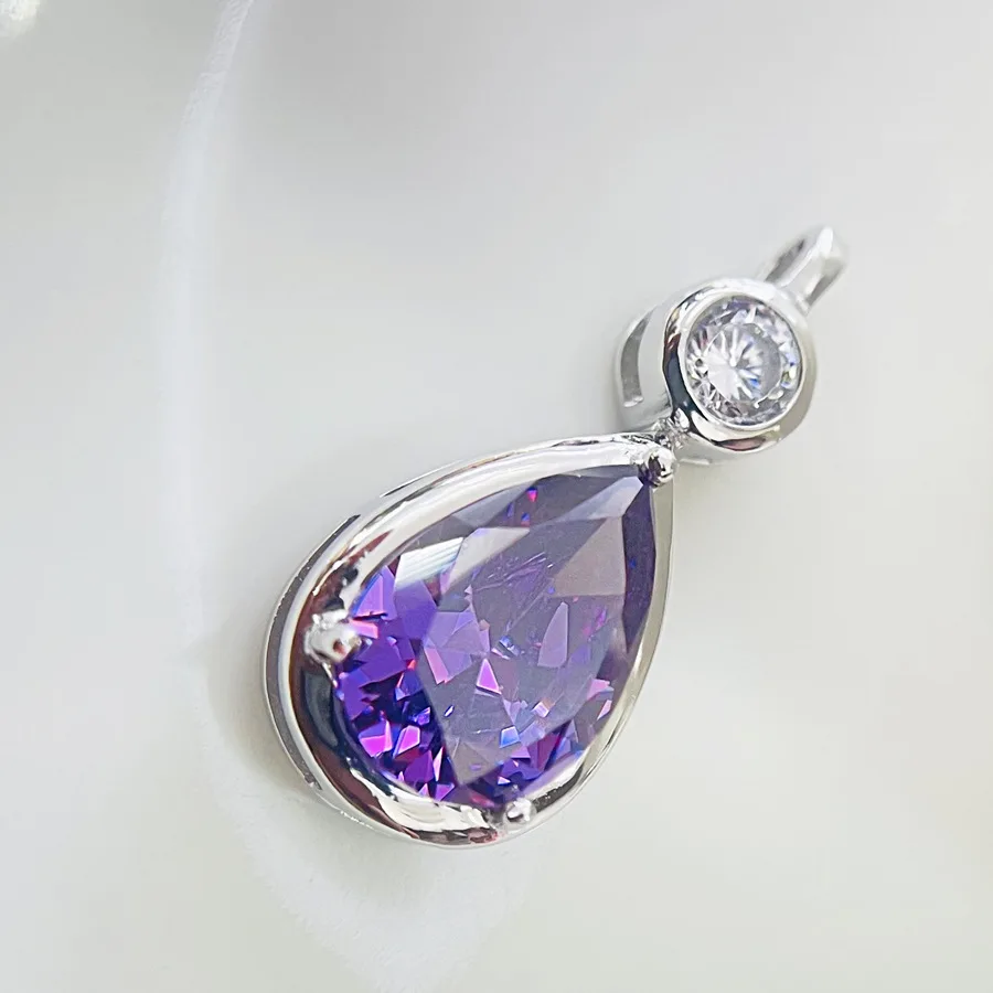 Women's 925 Silver Crystal Pendant Necklace