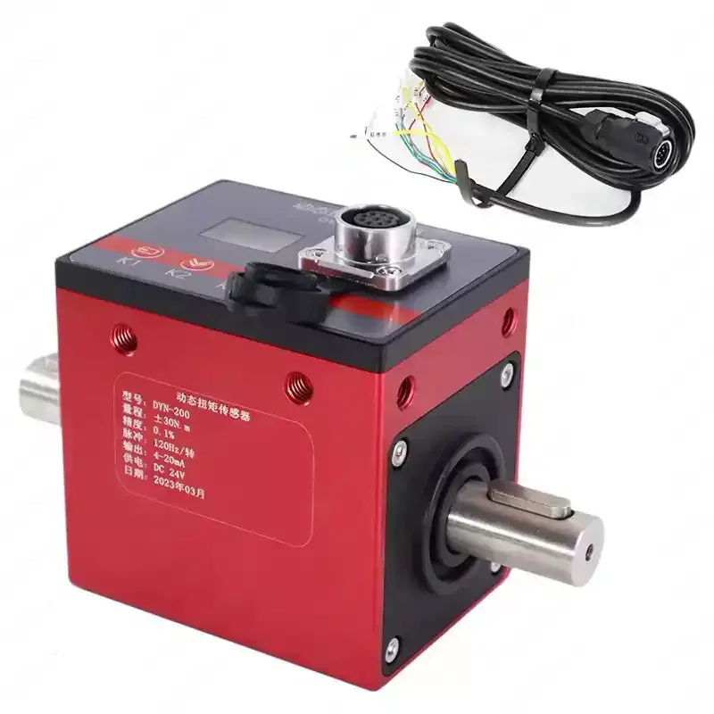 High Precision Dynamic Torque Sensor, Rotary Torque & Speed Transducer for Motor Power and RPM Measurement, Torque Tester Meter