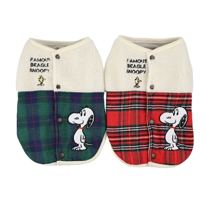 Snoopy Pet Dog Clothes for Small Dog Pug Pomeranian Poodle Teddy Sherry Pet Puppy Dog Cat Coat Fall Winter Warmth Plush Cotton