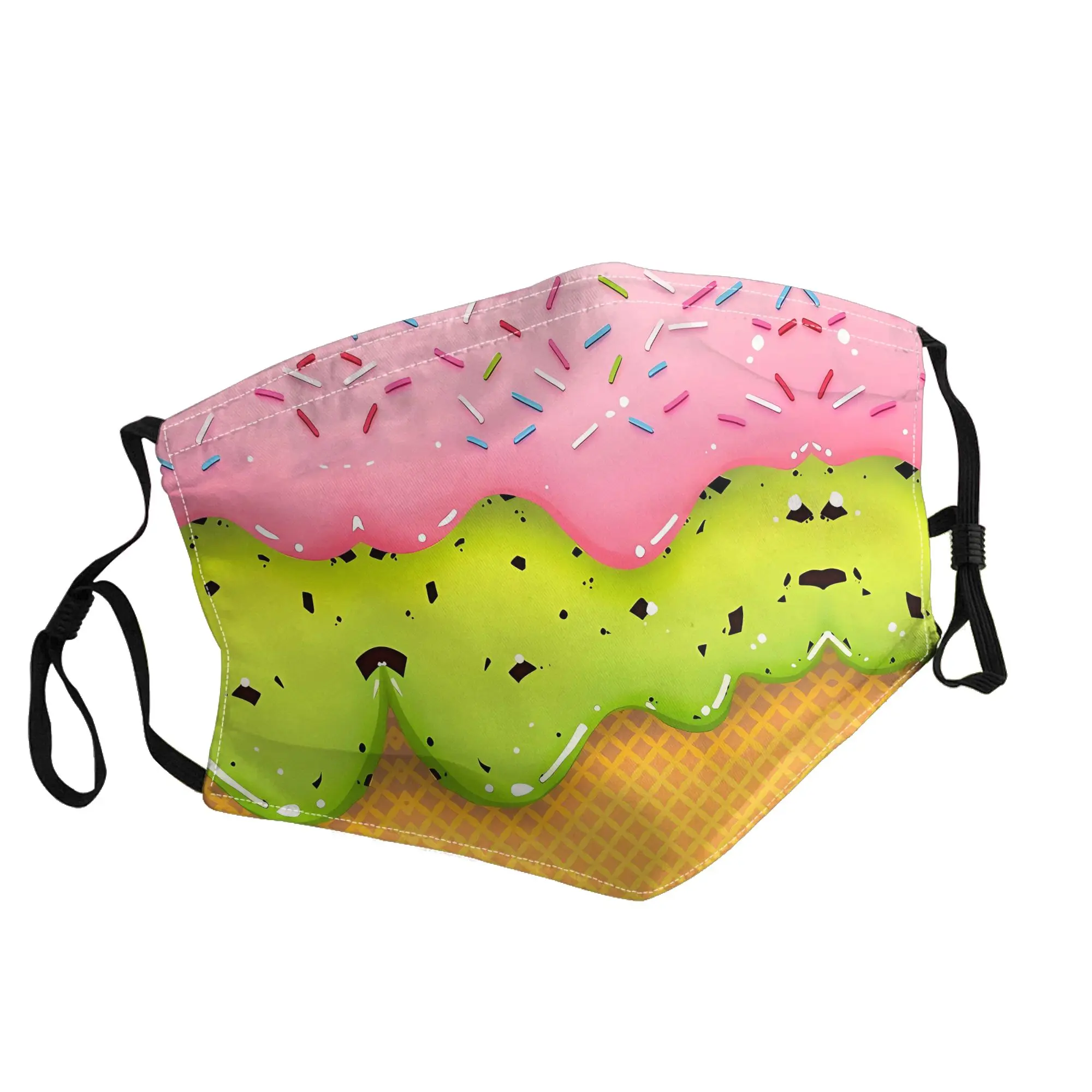 

Melting Ice Cream Mask Unisex Outdoor Fashion Printed