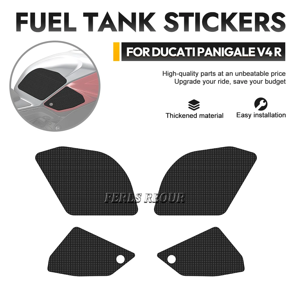 

Наклейка на топливный бак для Ducati Panigale V4 1100 2022-2023, боковые наклейки на бак, противоскользящие наклейки на бак мотоцикла