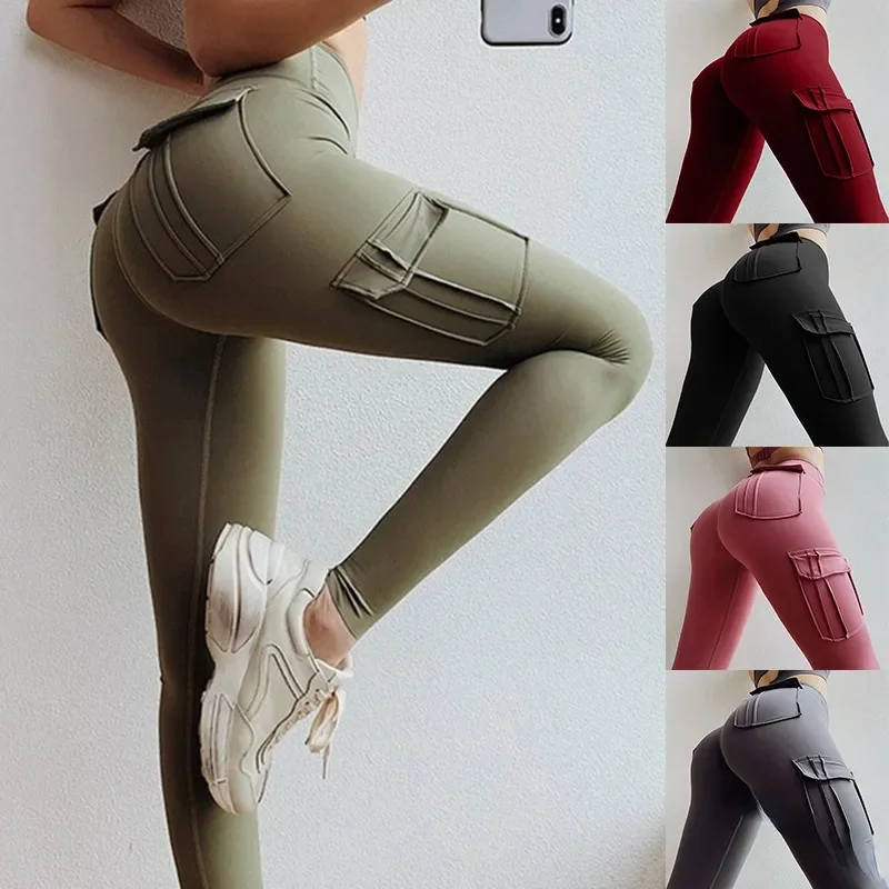 Europe and America Fashion Solid Color Tight Small Foot Pants Amazon Women's Waist Fitness Pants Equestrian Horse Riding Pants