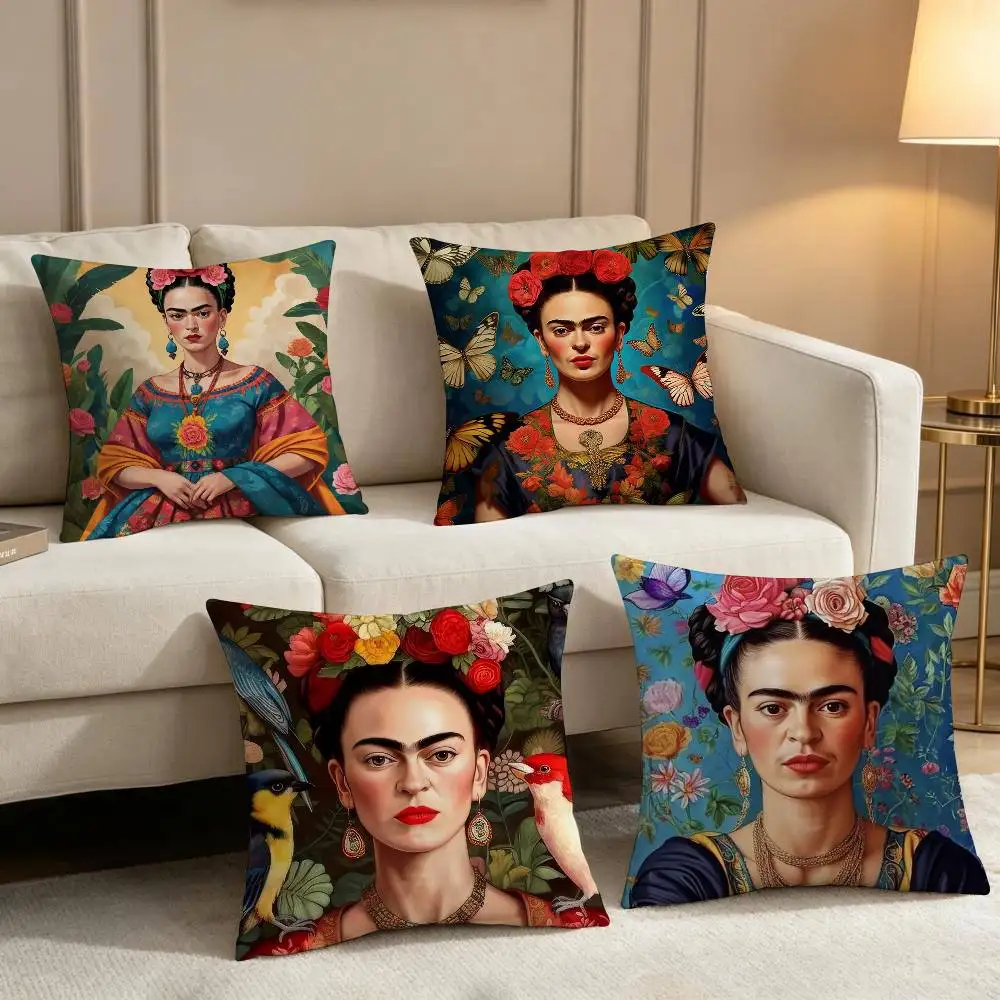 Anime F-Frida K-Kahlo Art Cushion Cover Inches Farmhouse Decor Home Throw Pillow Covers For Couch Decorations