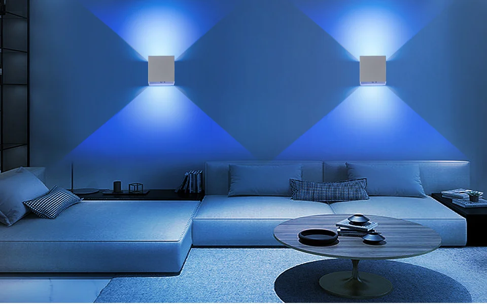 

Светодиодный настенный бра с дистанционным управлением, RGB лампа с регулируемой яркостью, вверх и вниз, настенное крепление, перезаряжаемая батарея, беспроводной светильник, домашний декор