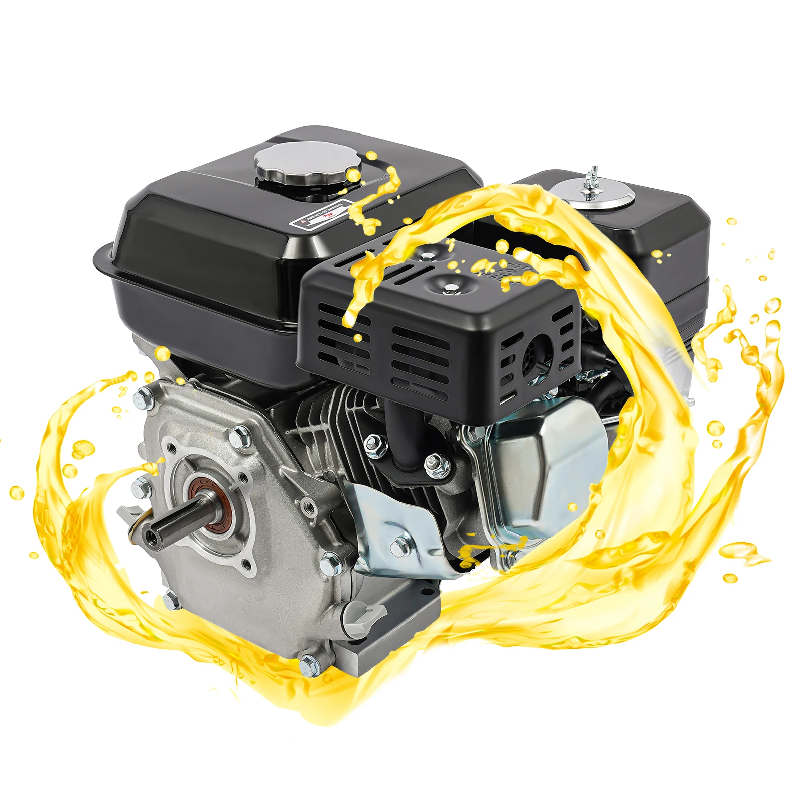 7,5 PS 212ccm Motor 4-Takt OHV, 20mm Welle 3600 U/min luftgekühlter Motor mit Ölwarnung und Ölabbruch bei niedrigem Ölstand für Pumpe, Generator, Rasenmäher (Handstart) – Detail 1