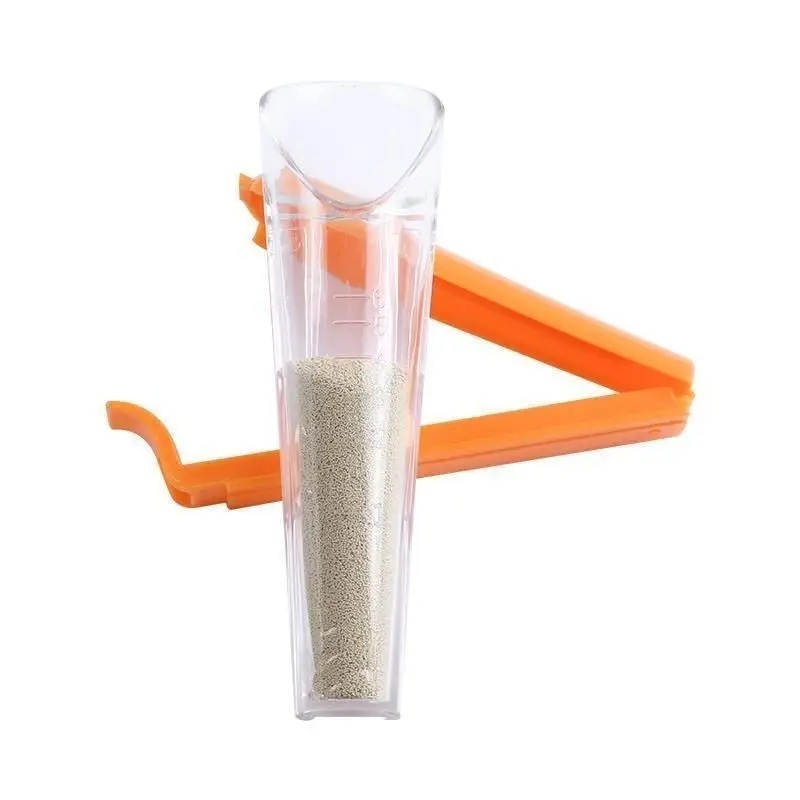 

Yeast Measuring Cup with Scale Measuring Cup Baking Weighing Device with Sealing Clip Yeast Measuring Device for Two Purposes