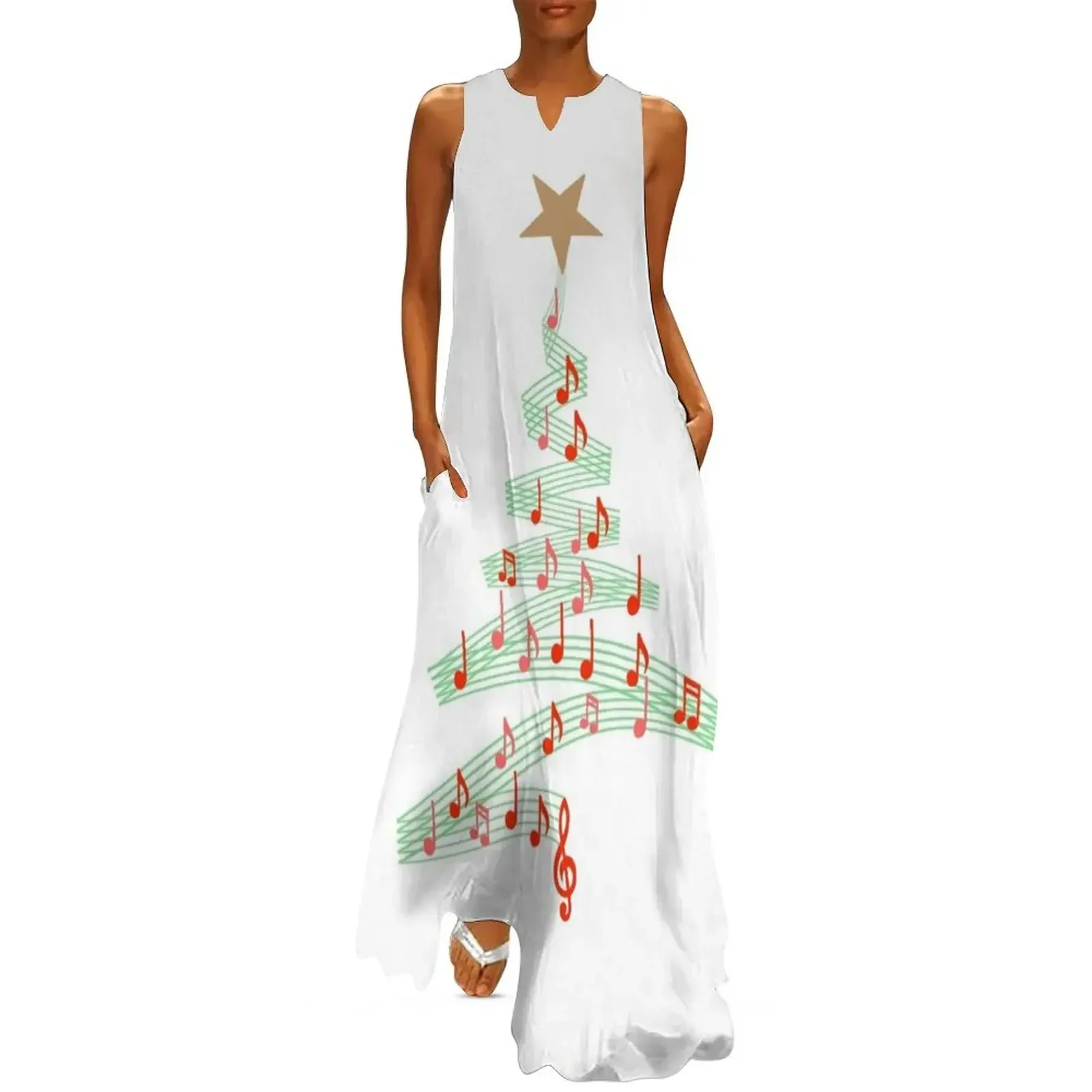 

Music tree Long Dress Woman clothes Cocktail of dresses women dresses Summer skirt Dress