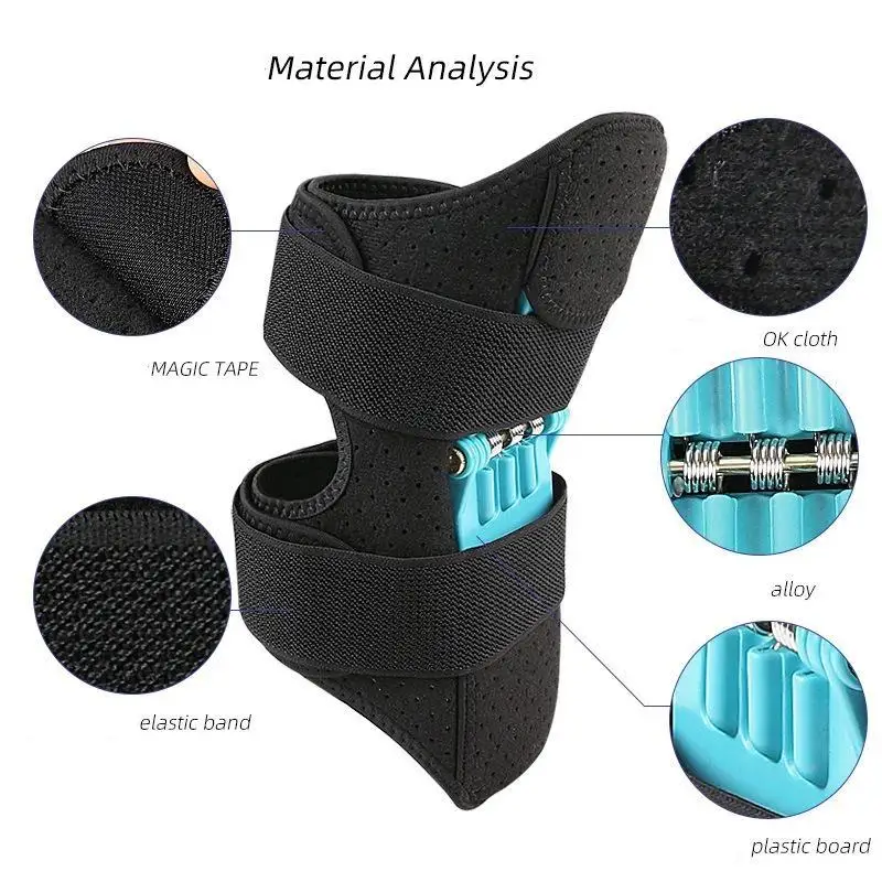 Breathable Knee Support Brace 1PC Spring Loaded Pain Relief Joint Booster for Cycling Running Working Elderly Knee Care