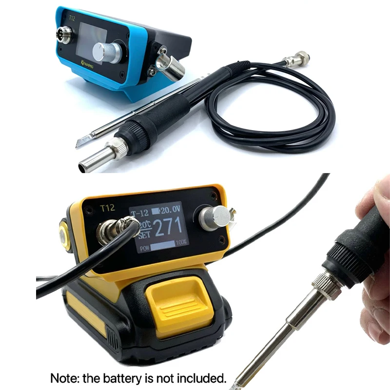 Estación de soldadura inalámbrica PTS300D T12 para Dewalt, batería de iones de litio de 20V Max para batería Makita/Milwaukee/Bosch, soldadura