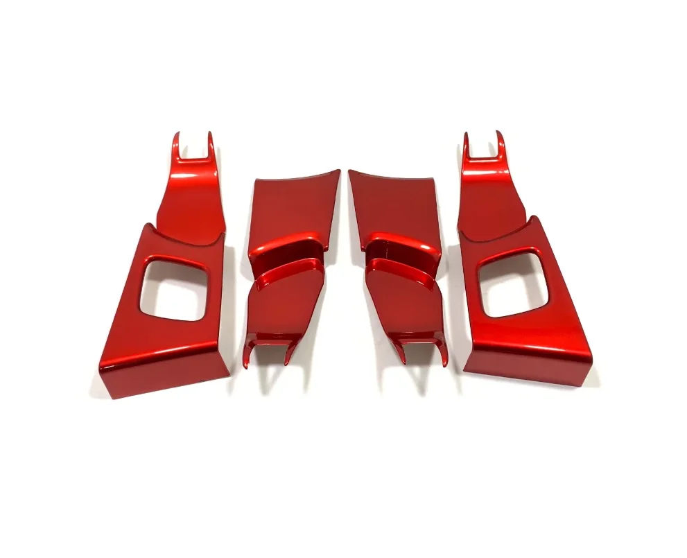 Suitable for Honda Civic 2022 2023 2024 ABS interior door bowl frame decoration Auto Parts red carbon fibre silvery 4 piece set