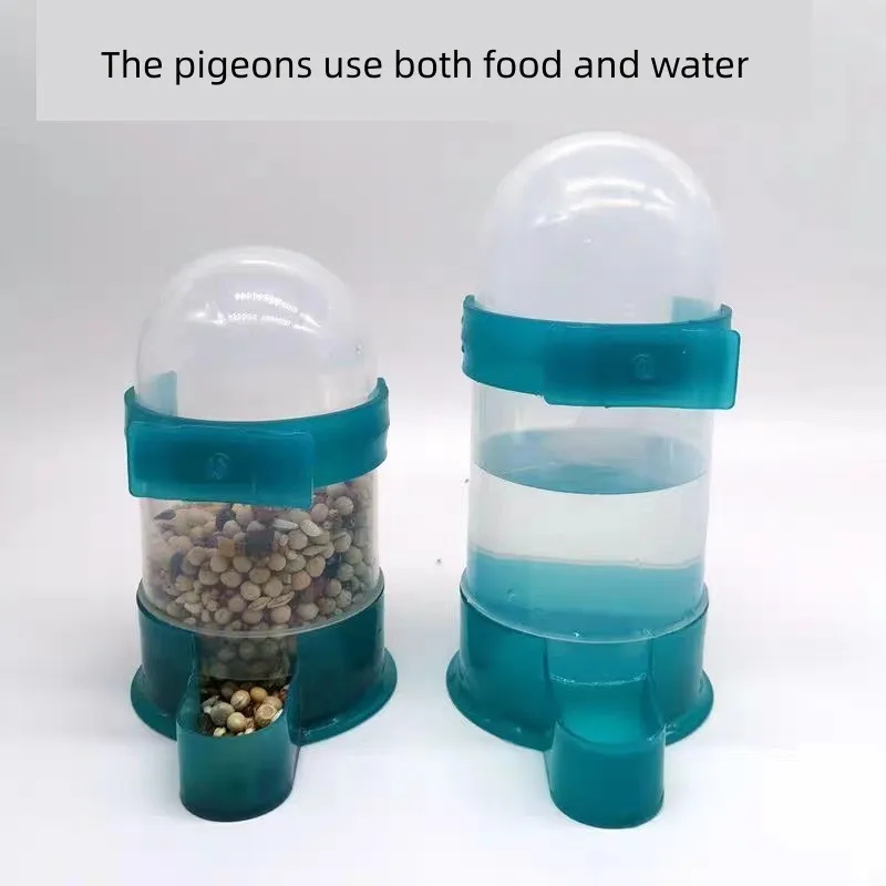 Automatic Bird Water Dispenser Drinker Outdoor Hanging Watering Water Pot Container with Handle Pigeon Waterer for Dove Parakeet