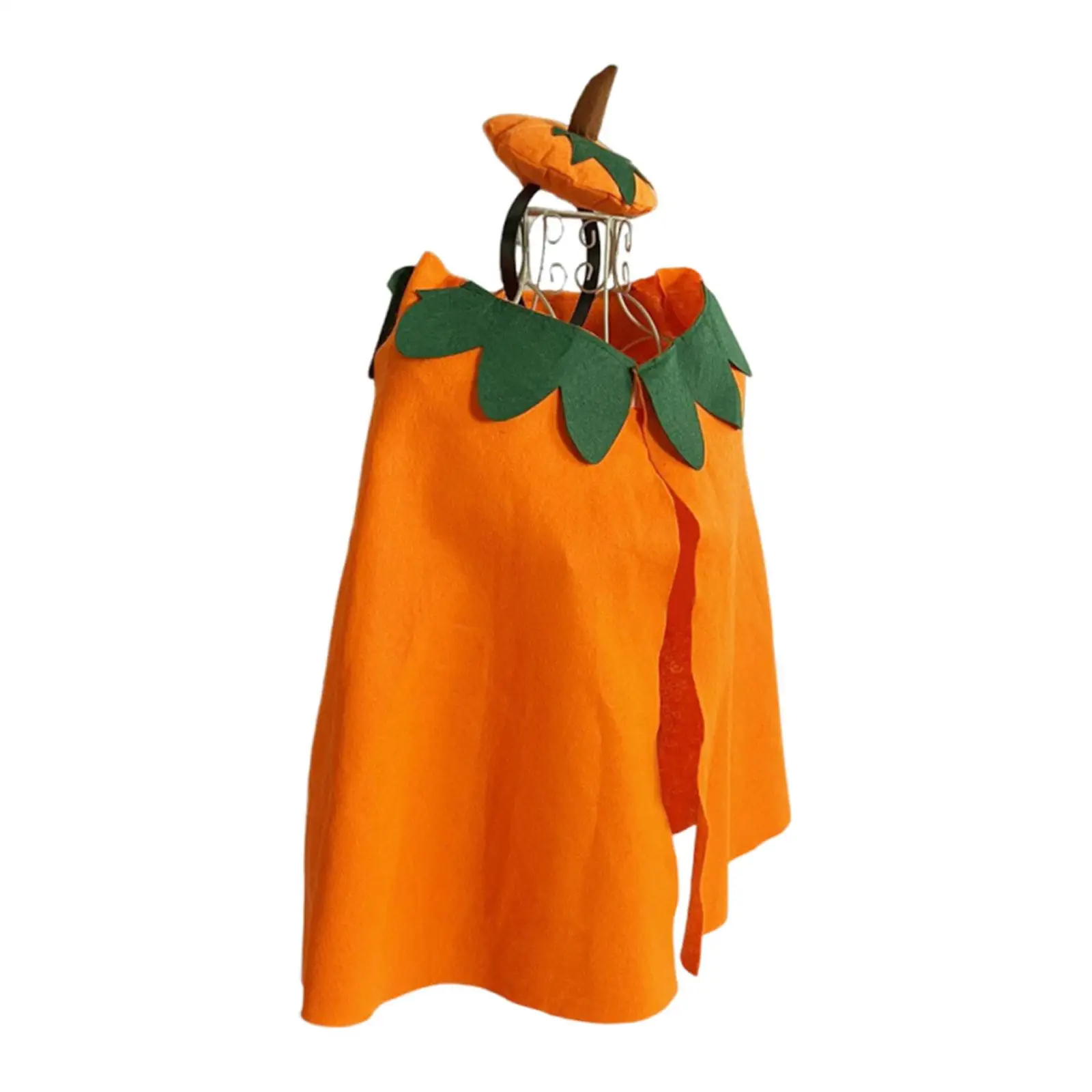 Traje de capa de calabaza para niños para juegos de rol puesta en escena accesorios fotográficos