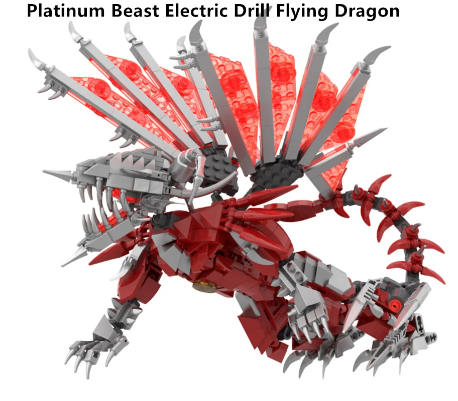 

Toilet Man and Surveillance Man Toys Platinum Beast Electric Drill Flying Dragon Building Blocks Assembly Model Game Pendant MOC