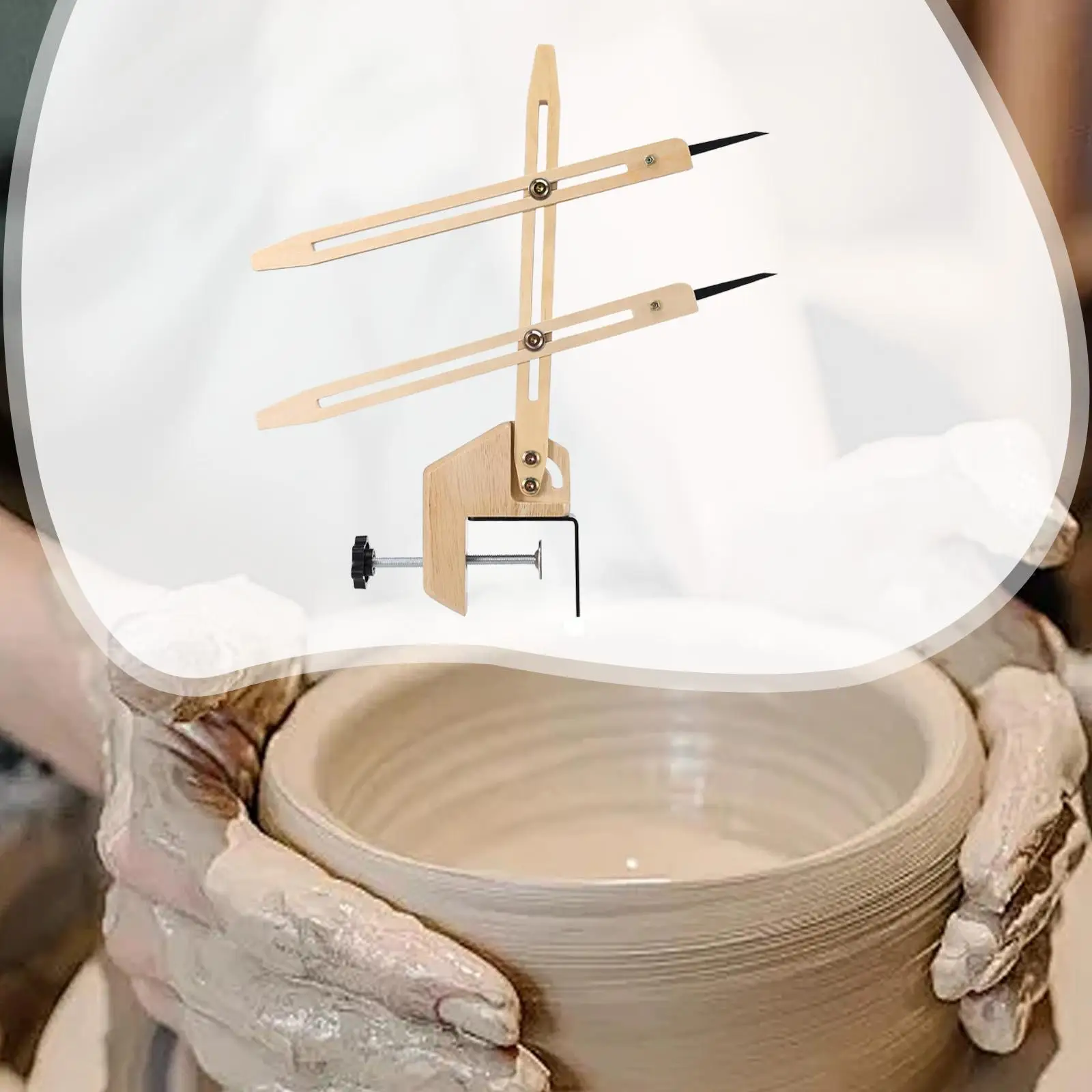 

Компактный датчик для метания керамики для изготовления повторяющихся форм для начинающих, дерево с зажимом