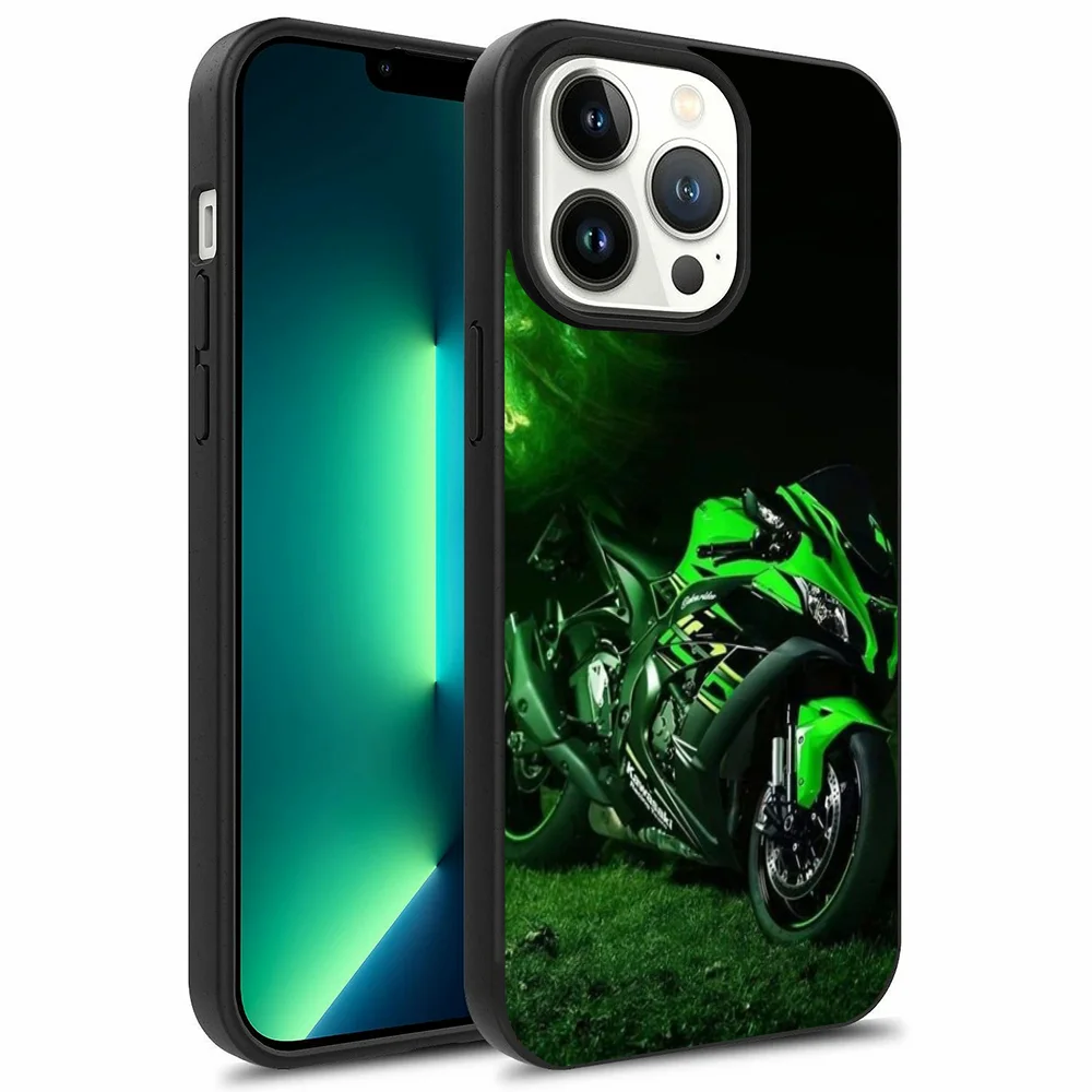 Cool Motorcycle H2R Phone Case For iPhone 16,15,14,13,12,11,Plus,Pro,Max Mini K-Kawasakies-S Magsafe Magnetic Wireless Charging