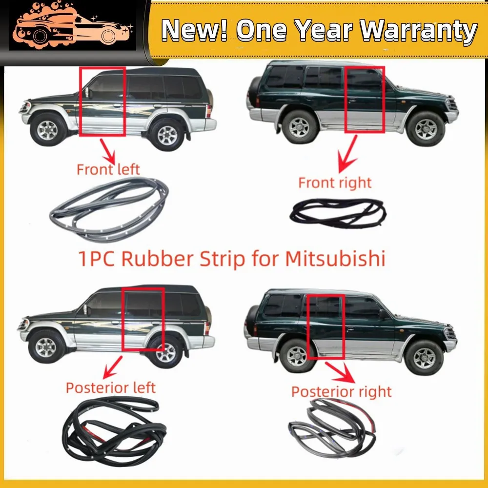 

Door Rubber Seal Doorpost Rubber Strip for Mitsubishi Pajero Montero V31W V43W MR120675 MR120676 MR120677 MR120678 MB669336