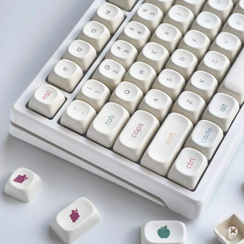 

Моа милый колпачок для клавиш замороженный кислородный молочно-белый материал Pbt термосублимация простой 124-клавиш индивидуальный колпачок для клавиатуры