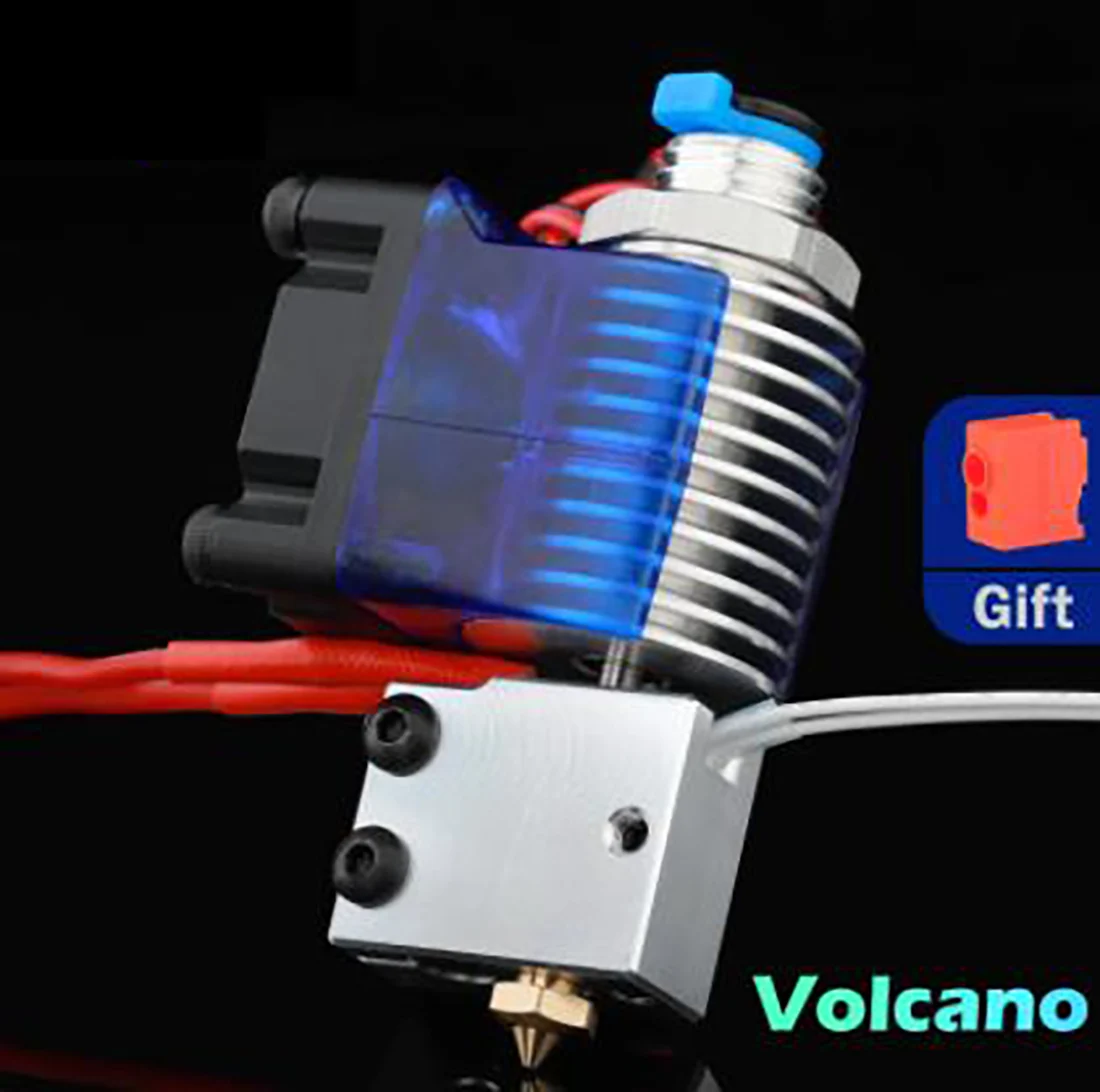 All metal M12 Threaded Volcano Hotend 12v/24v For 3D Printer Bowden Hot End High-Speed Printing