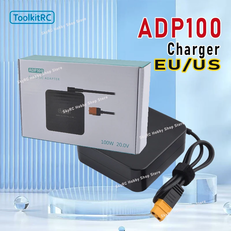 

ToolKitRC ADP100 Блок питания 100 Вт 20 В с выходовым адаптером XT60 для зарядного устройства M6D M6 M7 M6DAC ISDT Q8 Q6 GT Power Hota HTRC SkyRC