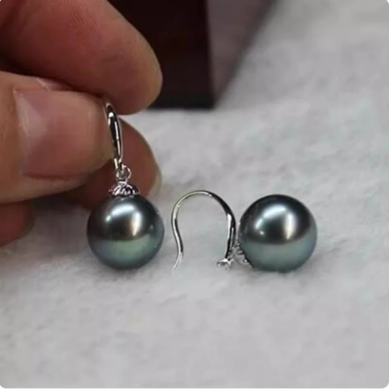 

Изысканные серьги из натурального белого жемчуга Южных морских пресноводных жемчужин класса АААА, 9-10 мм, серебро 925 пробы