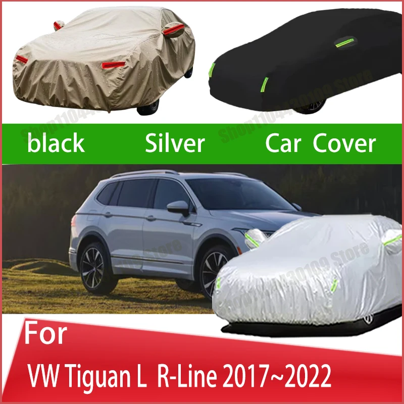 

For VW Tiguan L R-Line 2017~2022 Outdoor Waterproof Snowproof Sunshade Car Cover 210T Custom Protection Storm Hood