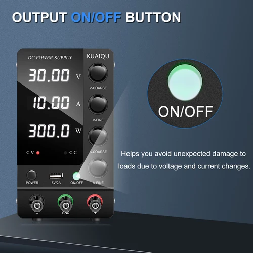 Imagen 2 del producto KUAIQU 30V 10A DC fuente de alimentación pantalla de dígitos ajustable Mini fuentes de alimentación de laboratorio regulador de voltaje 60V 5A 32V 6A SPS-C3010,Envío desde almacén español,estacion de energía portátil