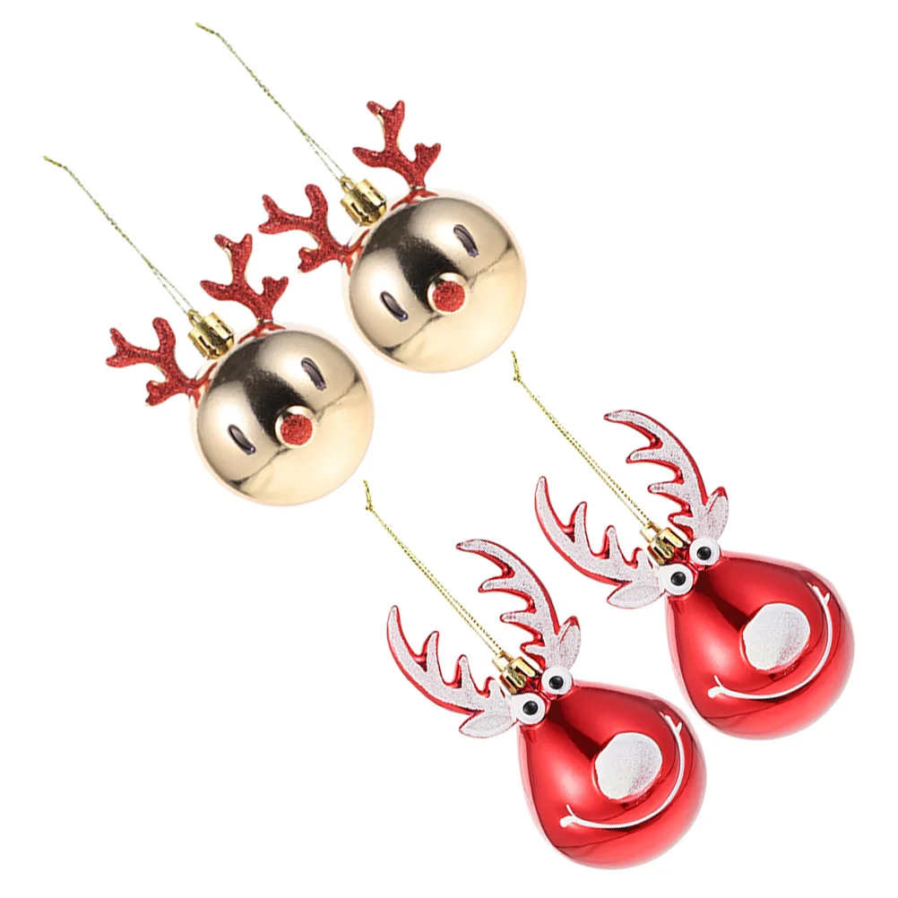 

4Pcs Xmas Tree Hanging Ornaments Christmas Ball Decorations Party Hanging Ornaments Christmas Tree Pendant Xmas Party Ornament