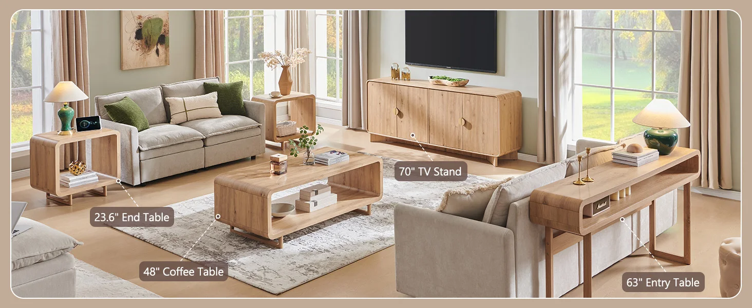 natural wood nightstand