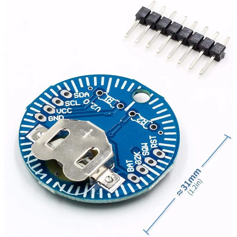 2-Pack DS3231 DS3231SN RTC Module – Real-Time Clock Module with CR1220(not included) Battery Backup & I2C Interface for Arduino