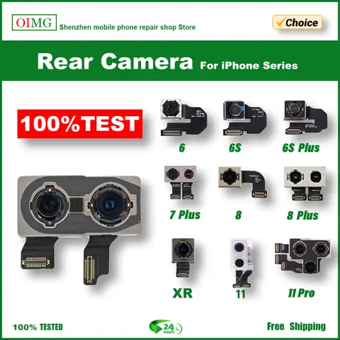 iPhone 6 6S 7 8 Plus 후면 카메라 후면 메인 렌즈 플렉스 케이블 카메라 iphone X XR XS MAX 11 11PRO 12 카메라 + 선물