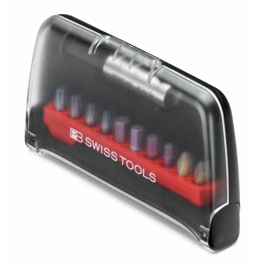 PB Swiss Tools PB C6.700 BC PrecisionBits C6 Screwdriver Bit Set with Original BitCase Storage Box 1/4