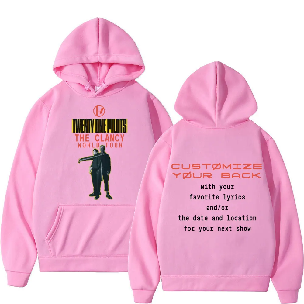 Twenty One Pilots The Clancy World Tour 2024 Graphic Hoodie Men Women Fashion Rock Sweatshirt Vintage Casual Oversized Pullovers