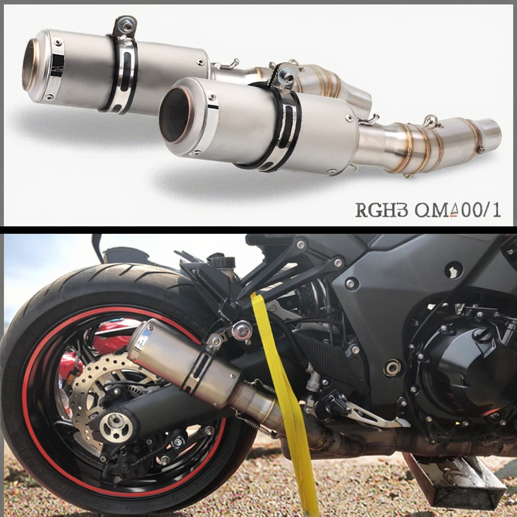 Huatai RM Performance Ninja 1000 Z1000 Z1000SX 2010-2020 Motocross Exhaust Mid Pipe Slip 51mm Carbon Fiber