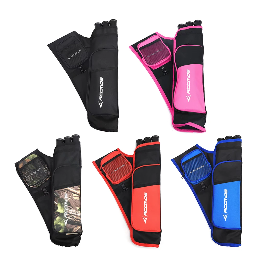 Aljaba de flecha de 3 tubos ACCMOS bolsa de tiro con arco impermeable bolsa colgante de cintura accesorio de arco y flecha mano izquierda/derecha