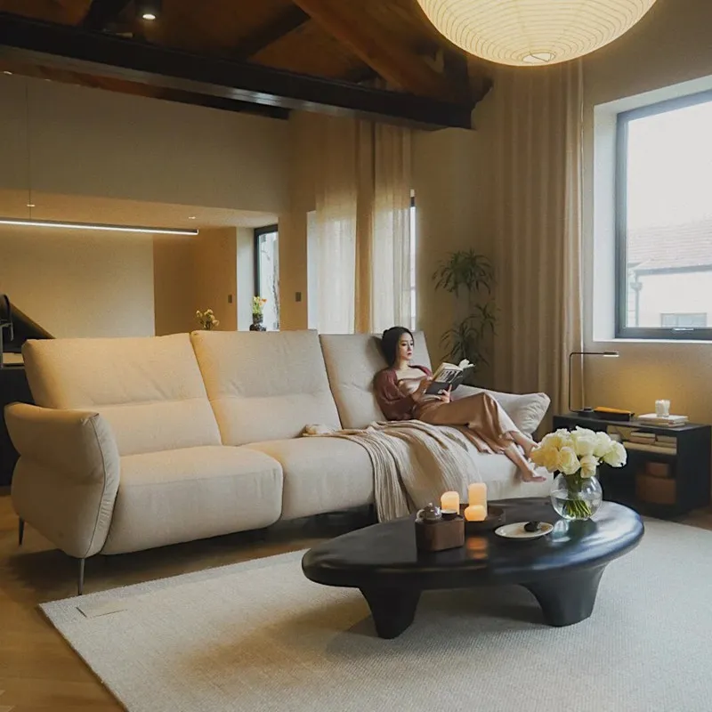 

Full Size Loveseat Electric Sofa Armrest Italian Designer Oversized Recliner Sofa Lounges Sleeper Divano Intelligente Furniture