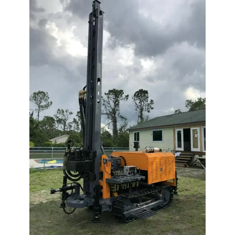 180m Deep Geothermal Water Well Drilling Rig Hydraulic Portable Crawler Water Well Drilling Machine