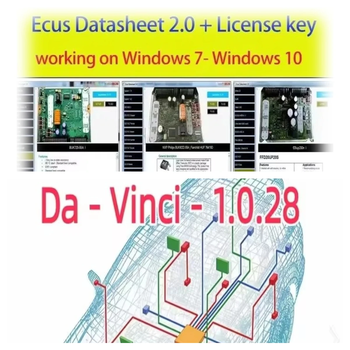 

Ecus Datasheet 2.0 Software de reparación de ECU Esquemas de PCB con componentes electrónicos de ECU de automóviles +davi=1.0.28