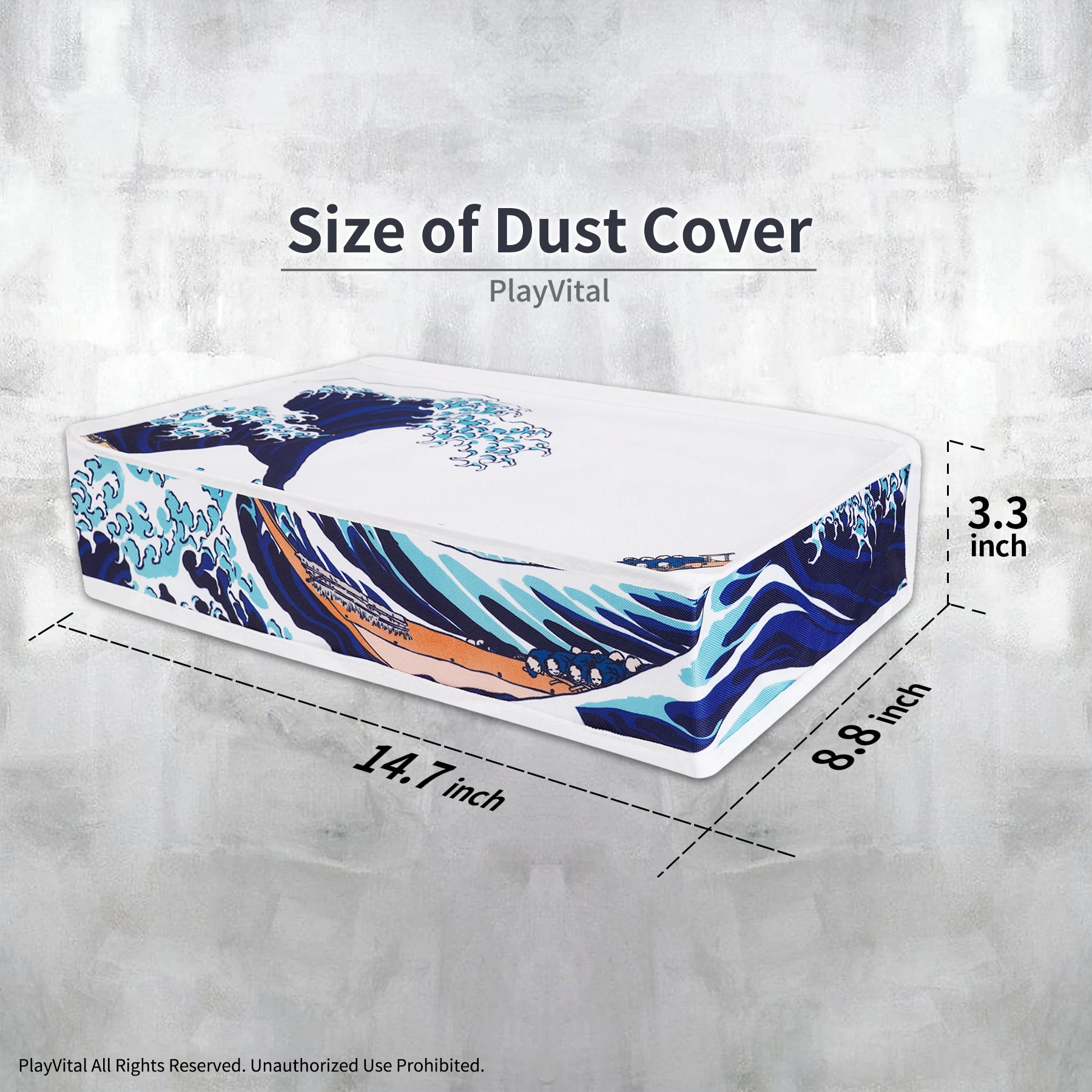 PlayVital Horizontal Dust Cover for ps5 Slim Digital Edition, Dust Proof Protector Waterproof Cover Sleeve for ps5 Slim Console