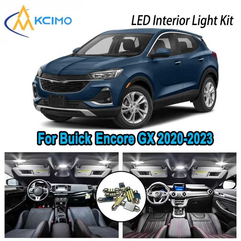 

For Buick Encore GX 2020-2023 2021 2022 2023 Premium Bright LED Interior Dome Map Trunk Light Kit Car Led Lamps Canbus No Error