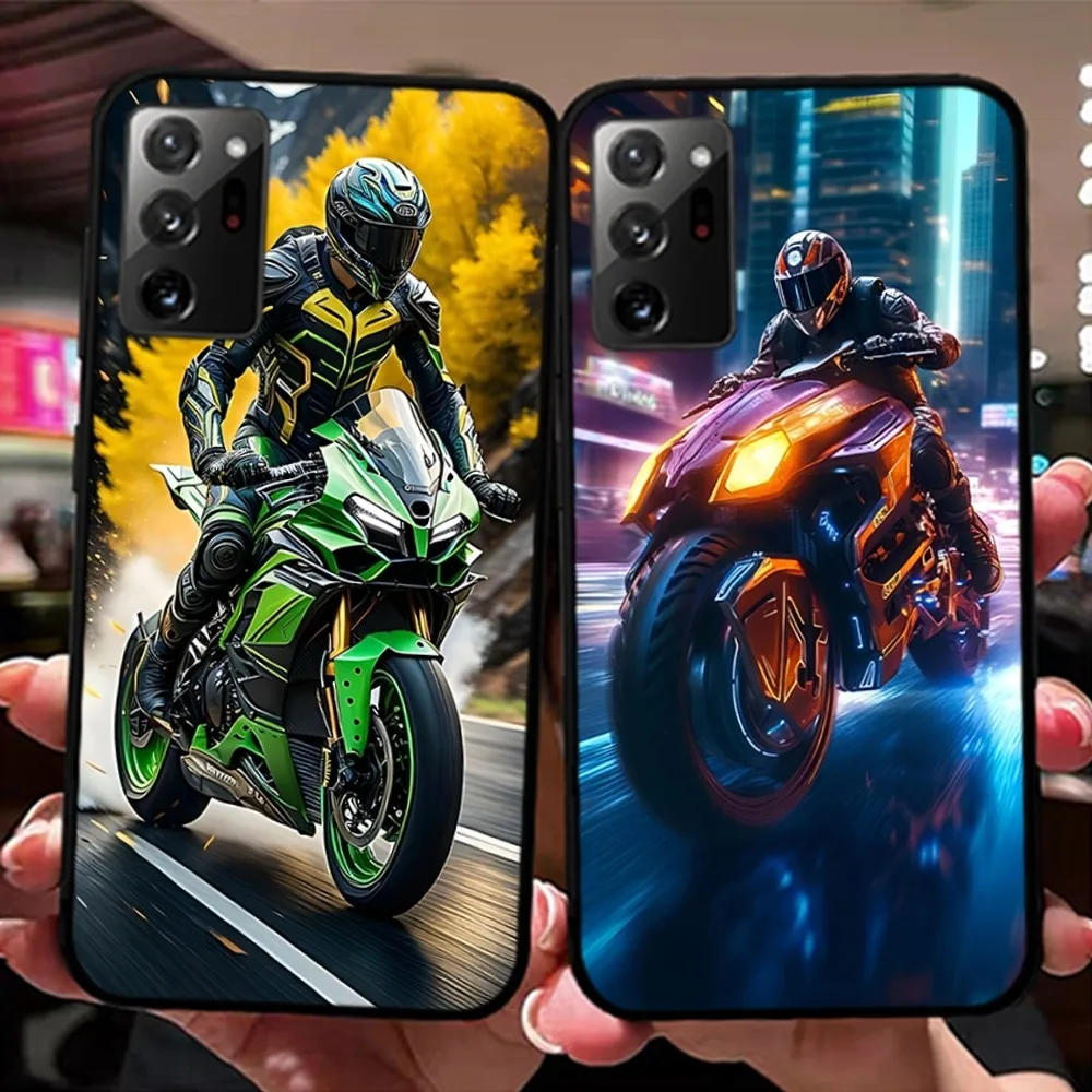 Fashion Motorcycle Man Phone Case For Samsung Note 8 9 10 20 pro plus lite M 10 11 20 30 21 31 51 A 21 22 42 02 03