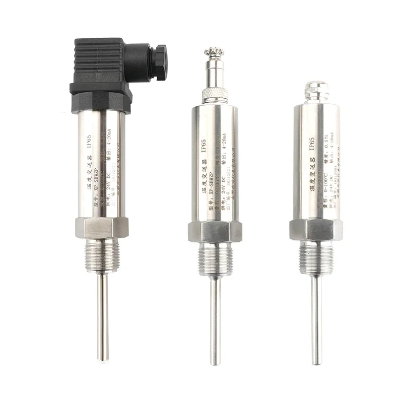 Hersman Integrated Temperature Transmitter 4-20ma Digital Display Plug-in Thermal Resistance PT100 Temperature Sensor