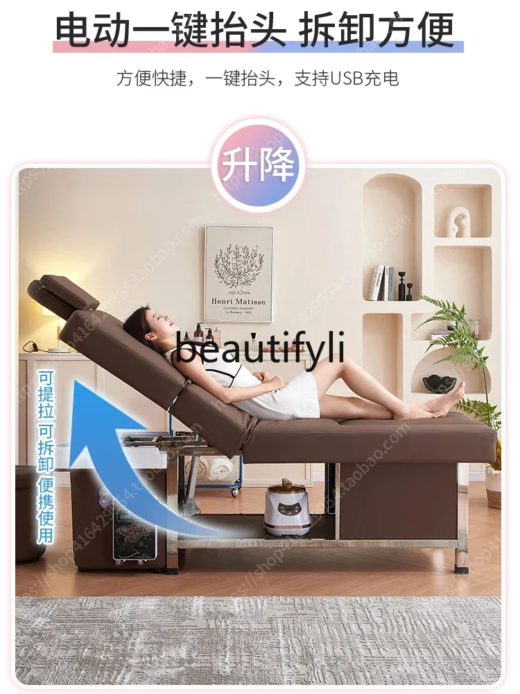 

SS Beauty salon special shampoo bed massage bed massage bedside treatment bed water circulation fumigation foot bath tide
