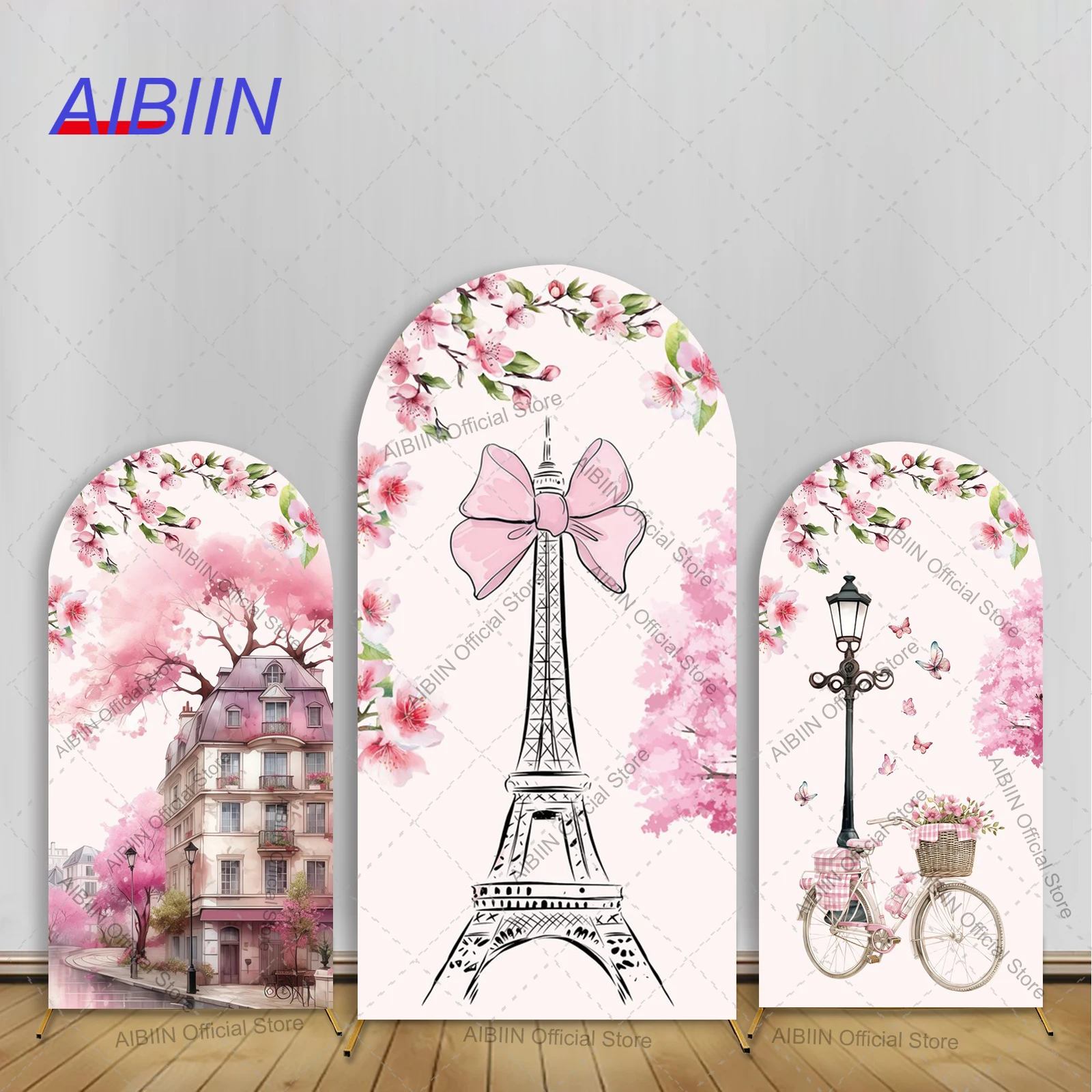 

Эйфелева башня, свадебная арка, фон, розовый цветочный город, бабочка, цветение персика, свадебный душ, торт, вечерние Декор, фон