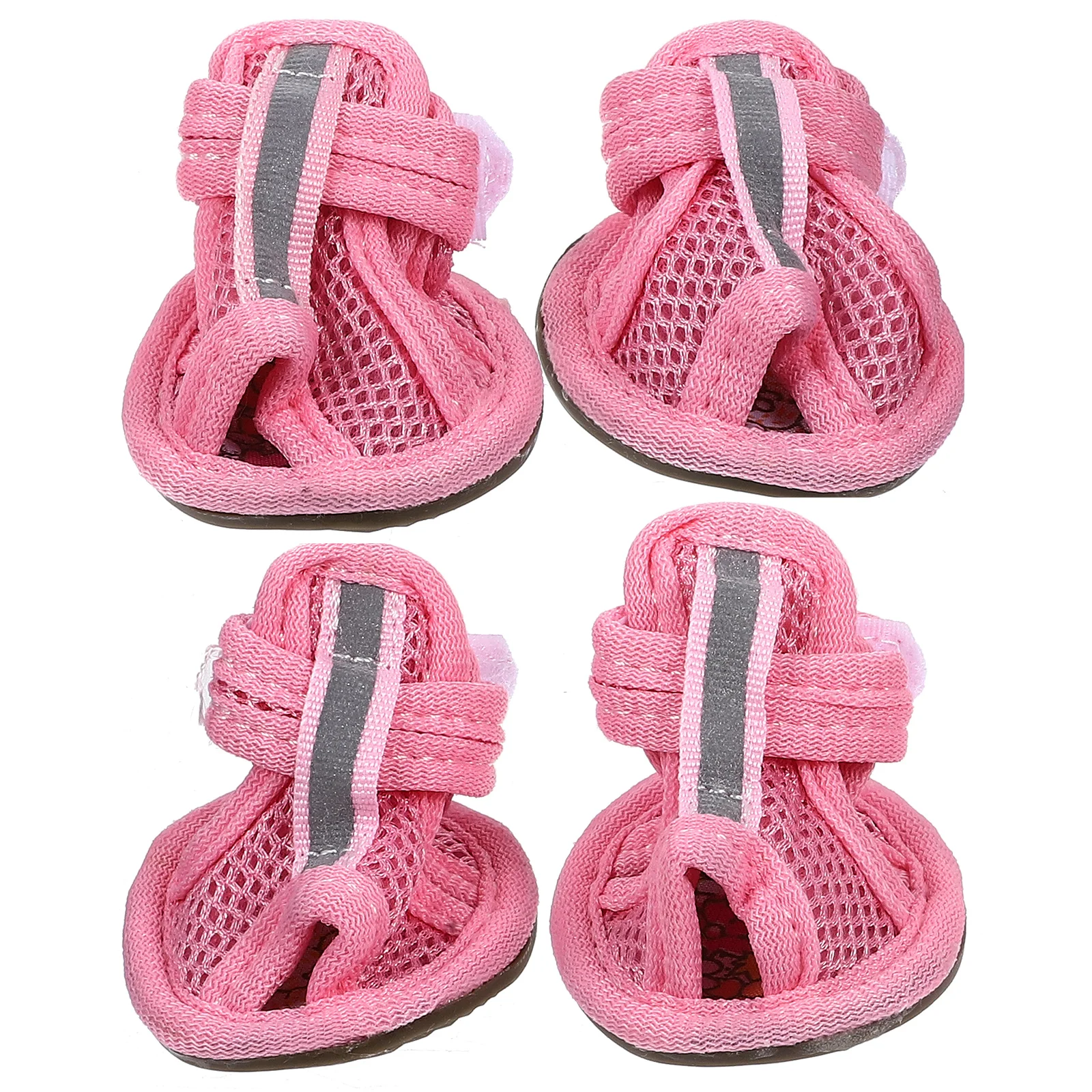 

4pcs Shoes Summer Mesh Flexible Sole Small Dogs Beach Hot Pavement Breathable Sandals Supplies PetShoes Dog Shoe Pet Dog Shoes