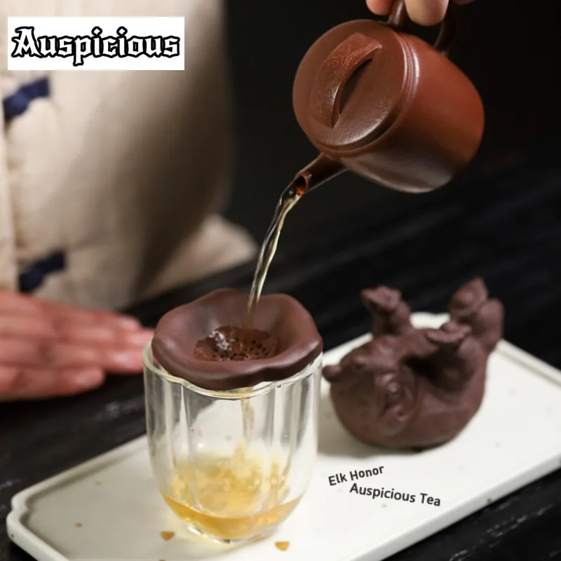 Purple Mud Brave Troops Tea Separator Infusor Elegant Tea Strainer Dispenser Household Tea Maker Tea Filter Drinkware Ornaments