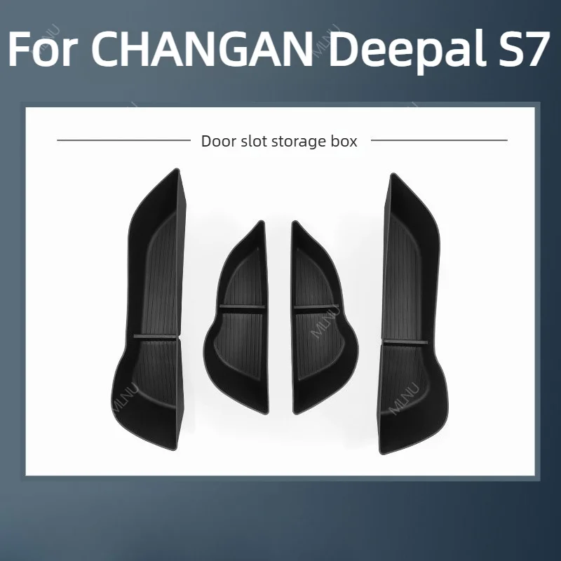 Door Pocket Organizer For CHANGAN Deepal S7 2025 2024 2023 Accessories TPE Anti-Slip Anti-Rattle Flexible And Bend-Resistant