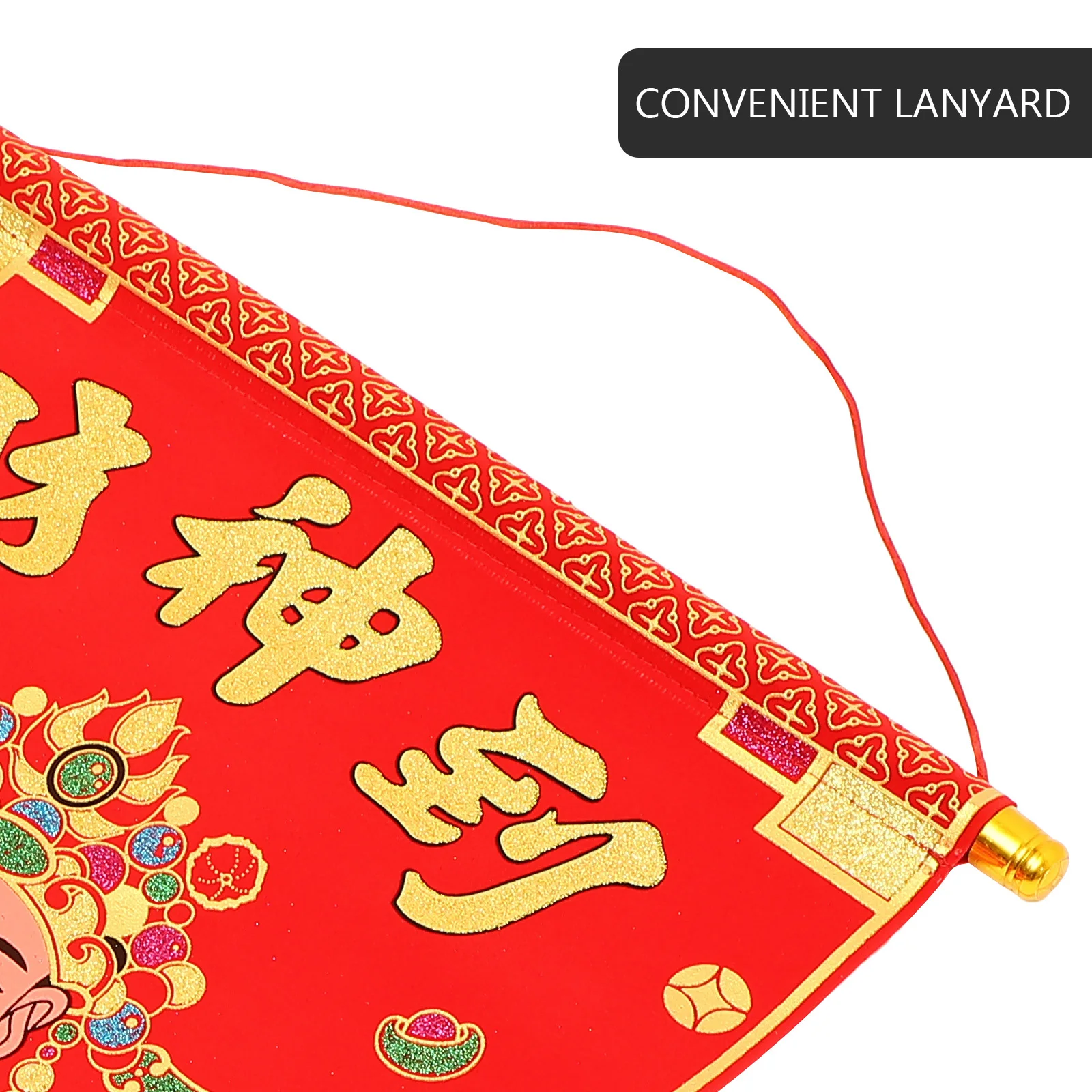 

God of Wealth Painting Traditional Chinese Style Feng Shui Hanging Luck Decoration Wealth Decor Perfect for Home Business