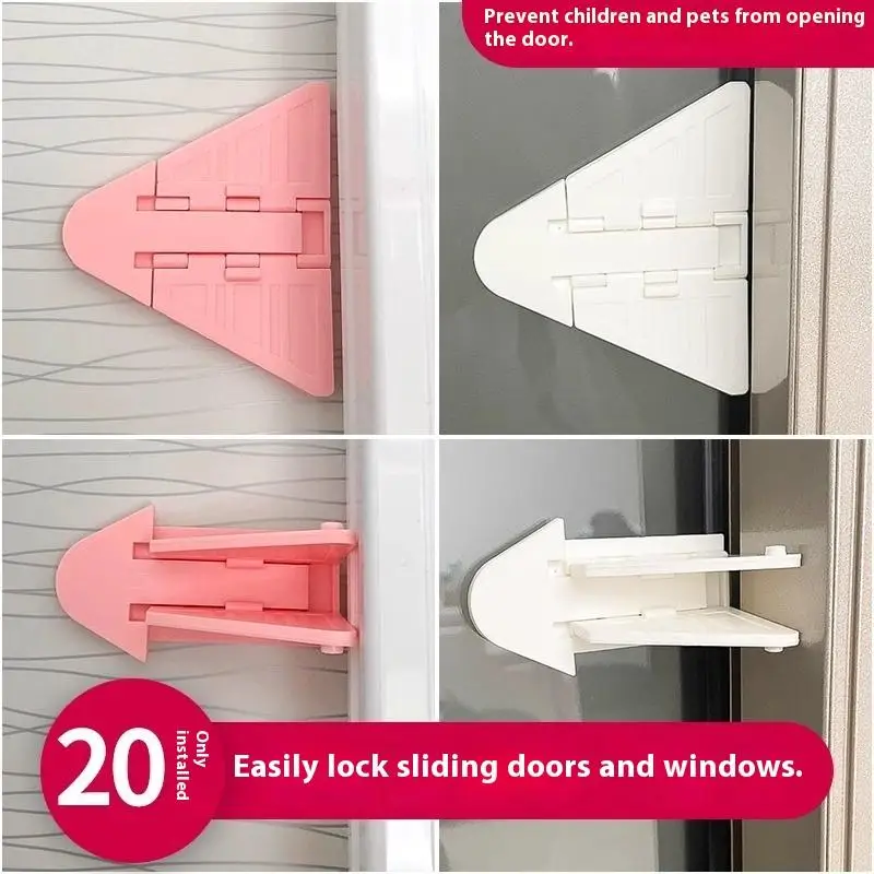 5/3/1PCS Window Security Lock - Child Safety Anti-Theft Restrictor for Sliding Doors & Windows, Home Security Stopper Fastener