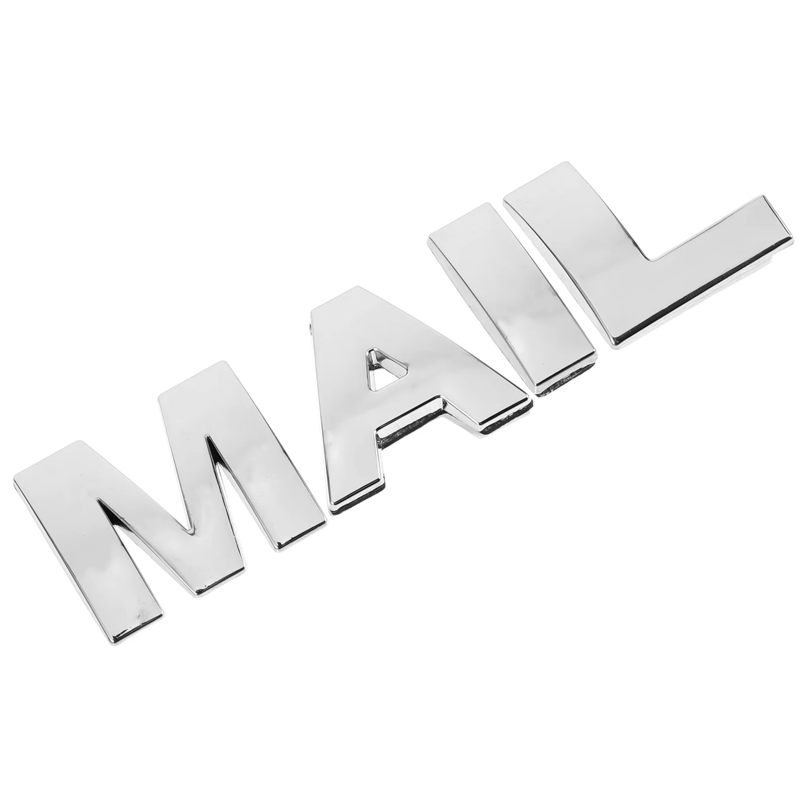 

4 Pcs Mailbox Alphabet Logo Poster Board Letters Vinyl Stickers Silver Metal Zinc Alloy