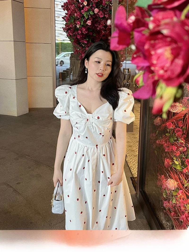 

Новое летнее платье больших размеров с цветочным принтом, V-образным вырезом, высокой талией, А-силуэта, длинное, для женщин